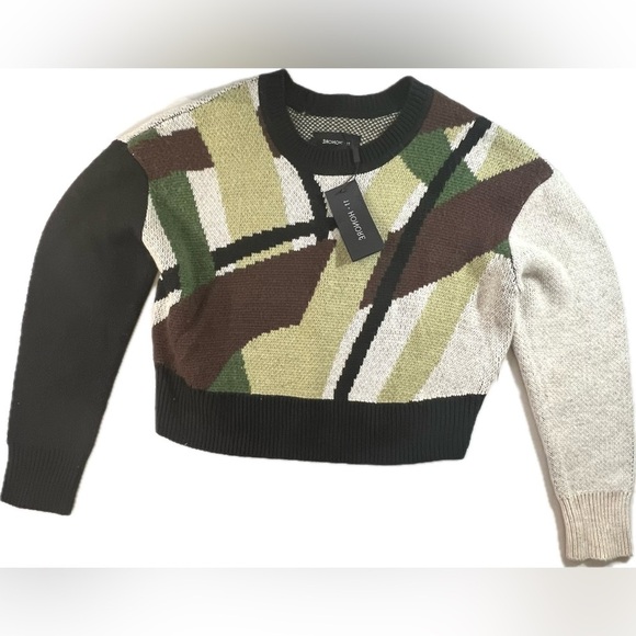 11 Honore Women’s Alexis Pattern Sweater, Abstract Colors, Size 0, NWT - Picture 2 of 13
